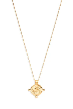 18k Gold Vermeil Shield Necklace