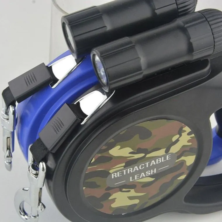 8M Retractable Dog Leash with Flashlight: Safe and Convenient Walks Anytime!