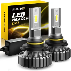 9005/HB3 LED Bulbs, 6500K White Fanless Lights, 300% Brighter, H10/9145/9140 LED Fog Light Bulbs, Pack of 2