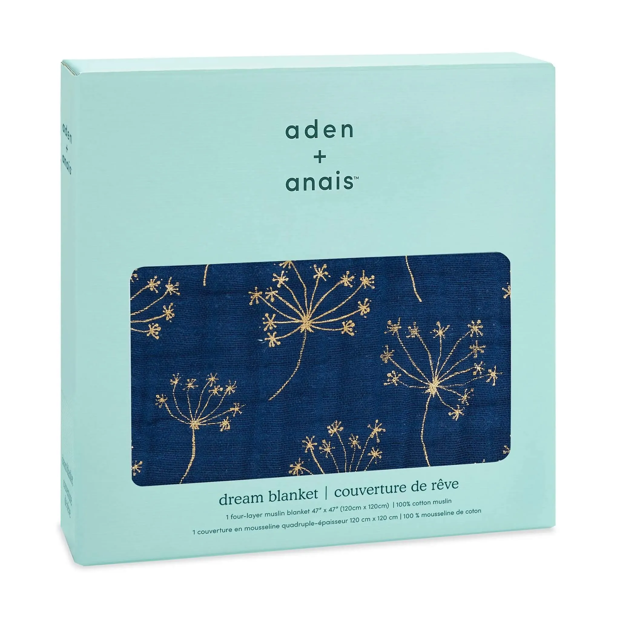 aden   anais Boutique Dream Blanket (Metallic Gold Deco)