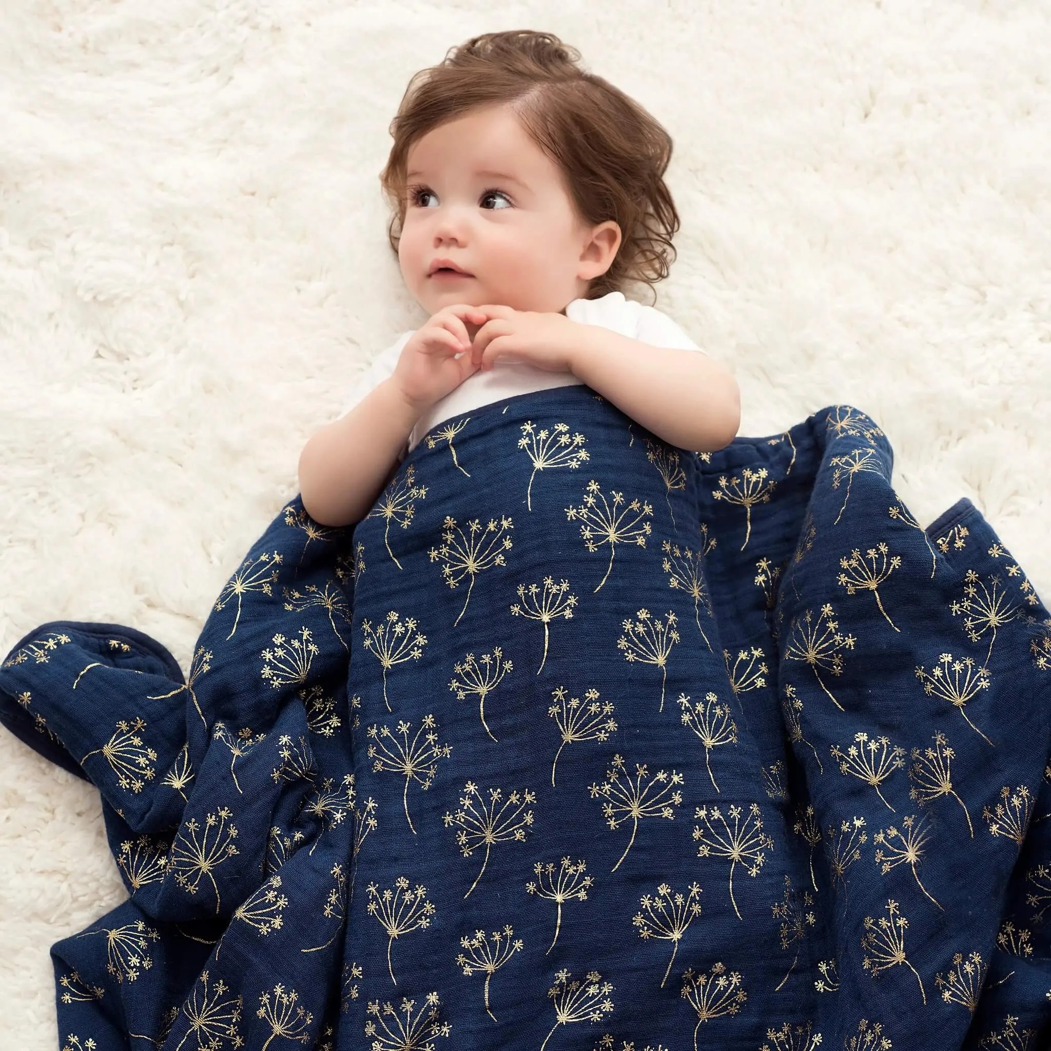 aden   anais Boutique Dream Blanket (Metallic Gold Deco)
