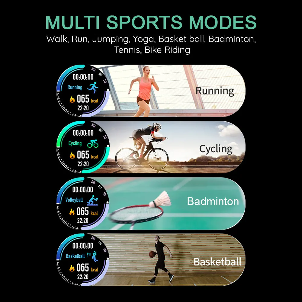 AXL X-Fit M57 Full Touch Smart Watch with BT V5.0, Calling, Multi Sports Modes with Complete Health Tracking, 10 Days of Extensive Battery, Black, Standard