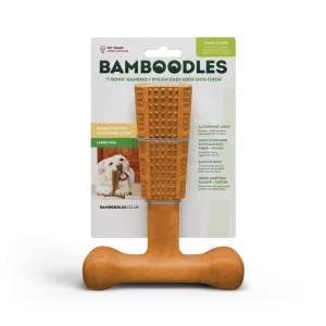 Bamboodles 7 inch Peanut Butter T Bone Chew