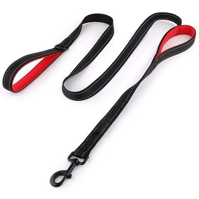 Benepaw Reflective Double Handle Dog Leash with Padded Handles: Ultimate Control and Comfort!