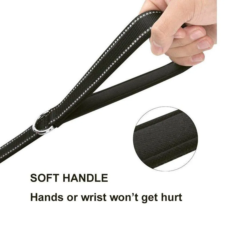 Benepaw Reflective Double Handle Dog Leash with Padded Handles: Ultimate Control and Comfort!