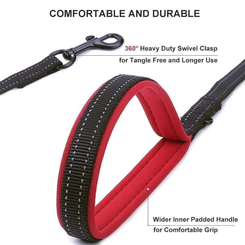 Benepaw Reflective Double Handle Dog Leash with Padded Handles: Ultimate Control and Comfort!