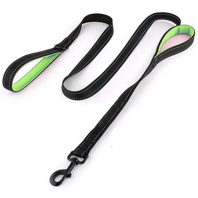 Benepaw Reflective Double Handle Dog Leash with Padded Handles: Ultimate Control and Comfort!
