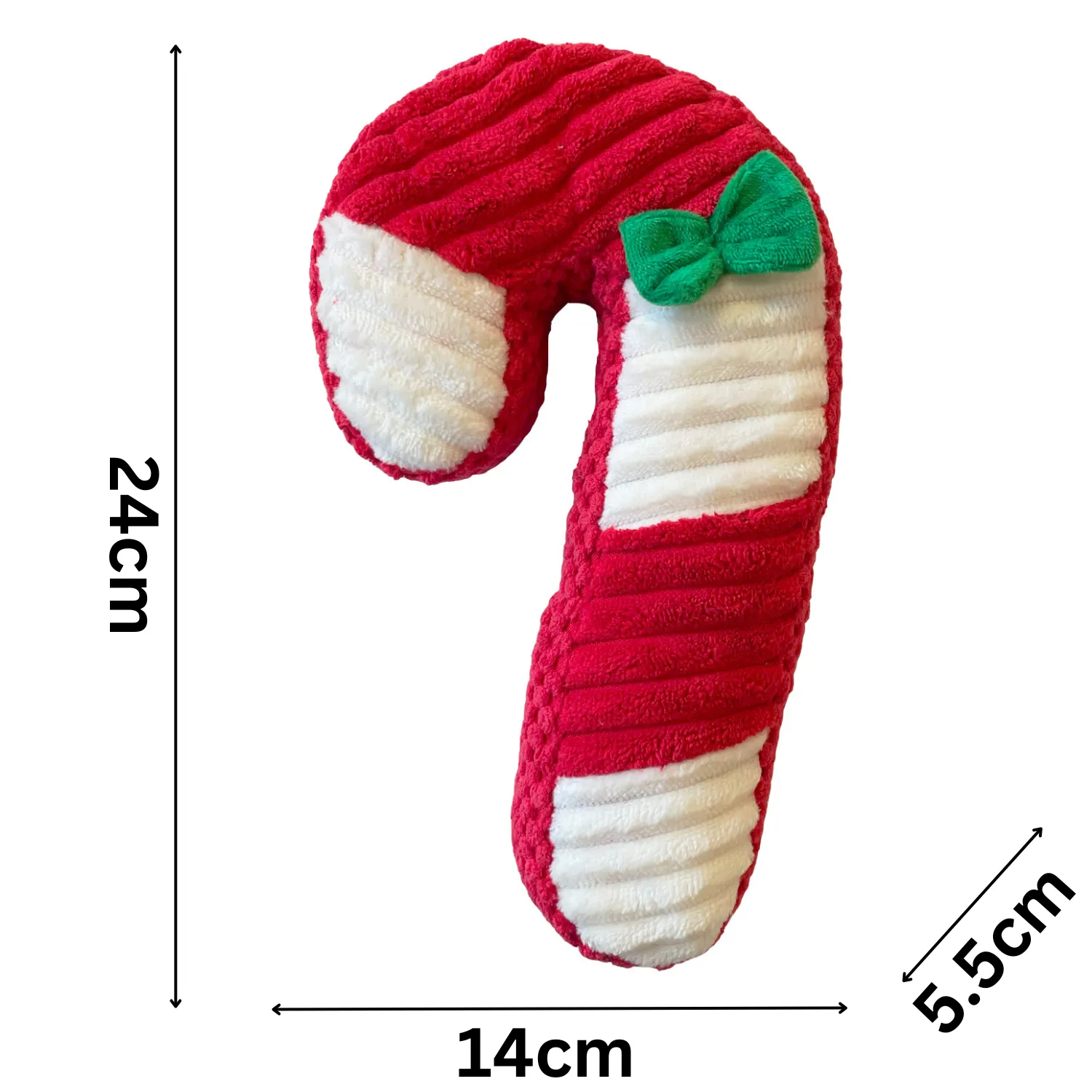 Christmas Candy Cane | Festive Dog Toy by Happy Pet