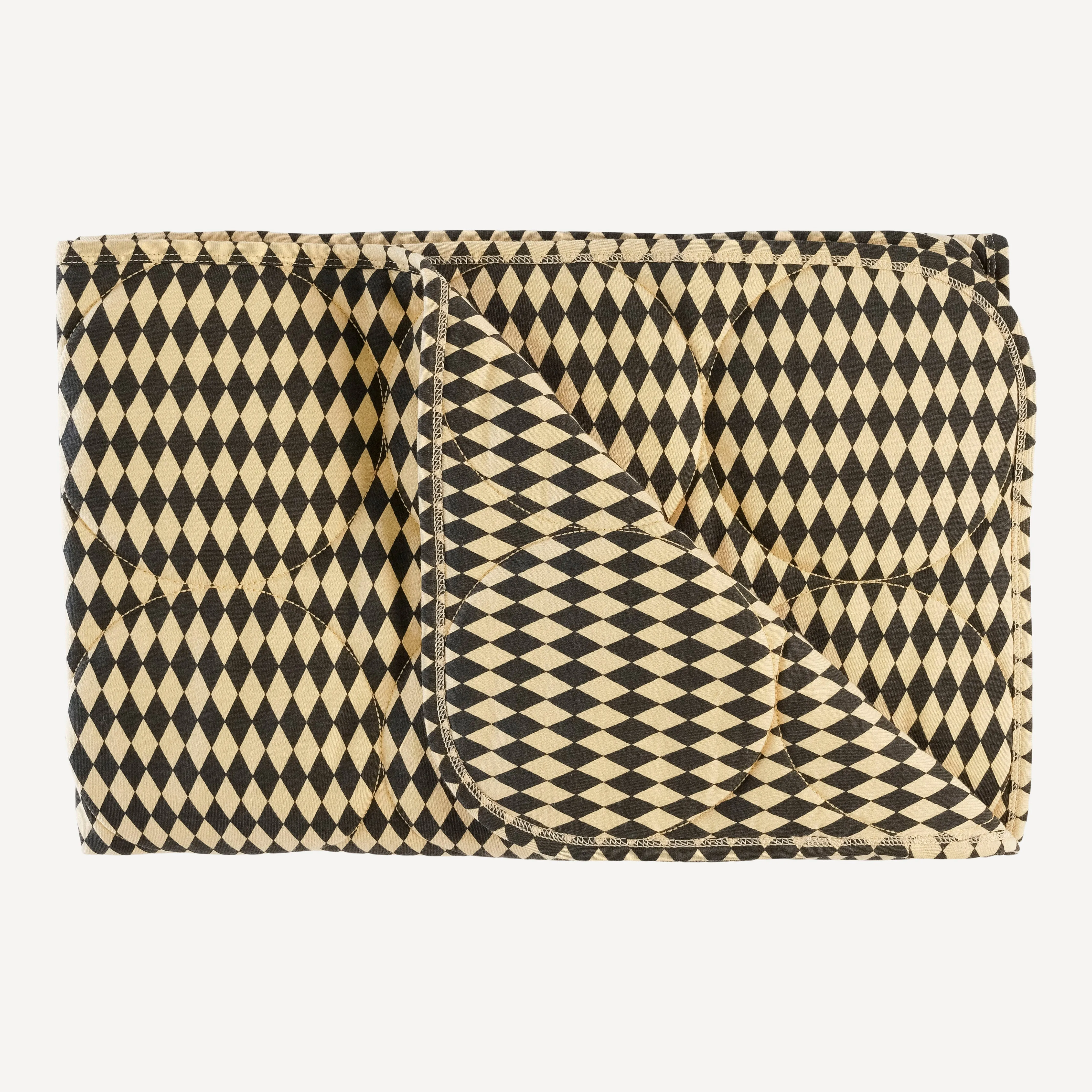 classic circle quilt | black harlequin | organic cotton jersey