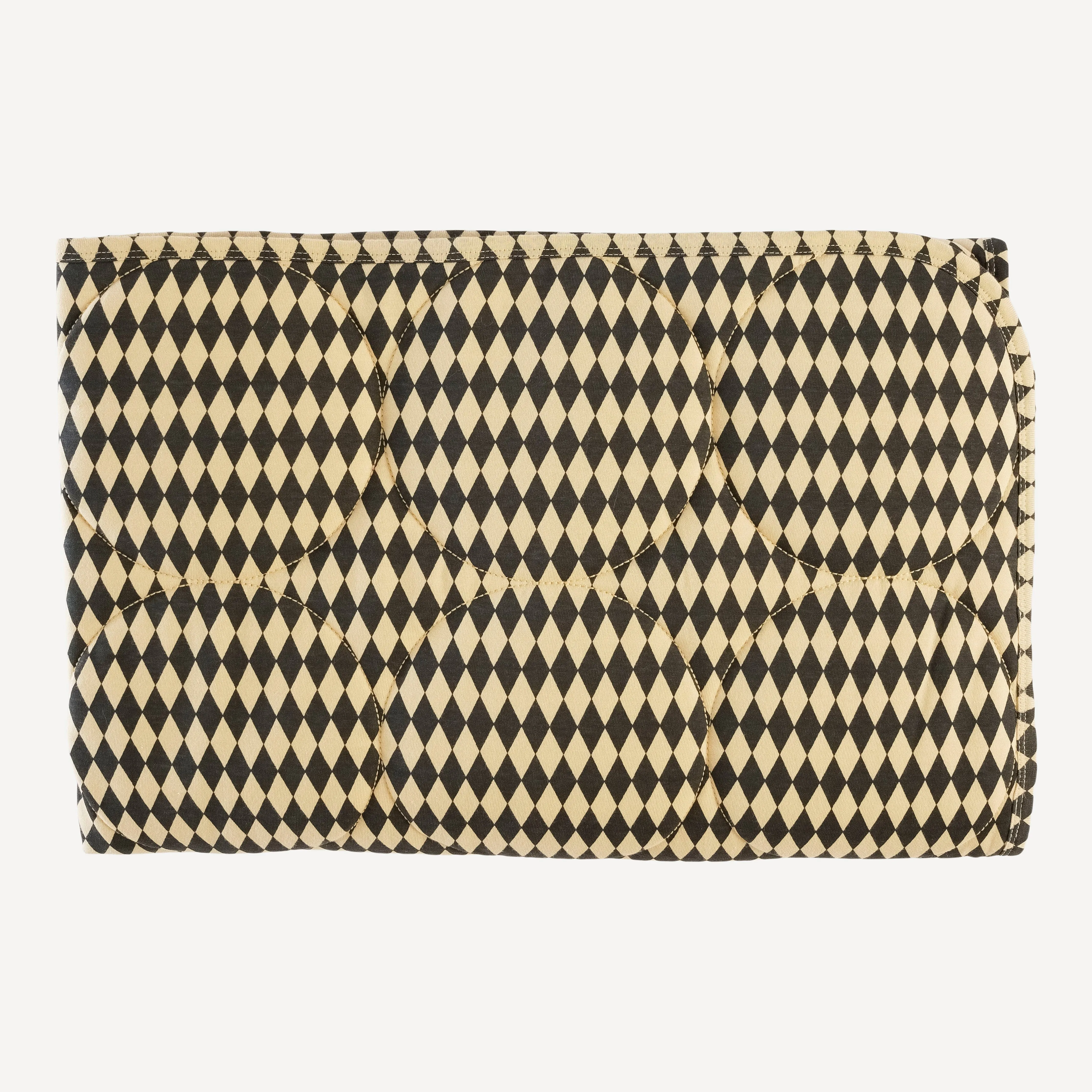 classic circle quilt | black harlequin | organic cotton jersey