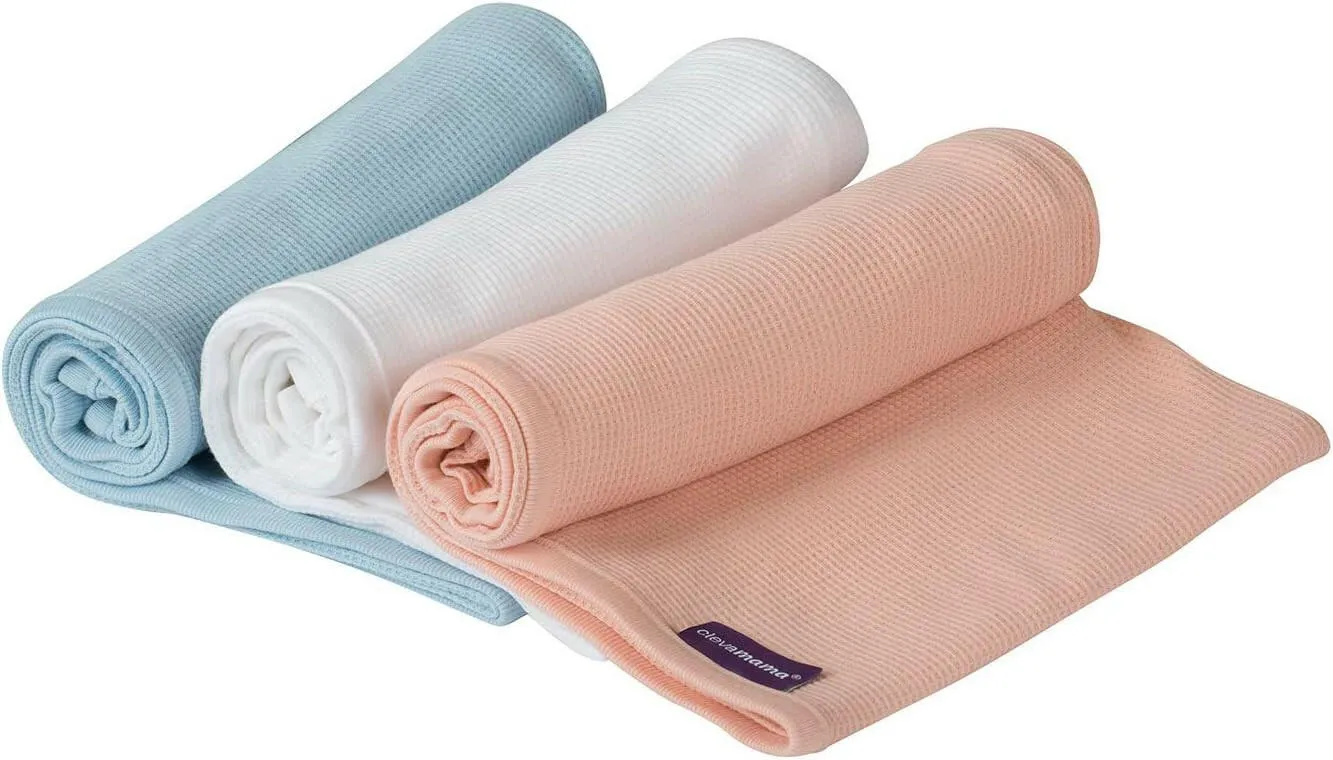 Clevamama Baby Waffle Weave Cotton Blanket 120x140 cm