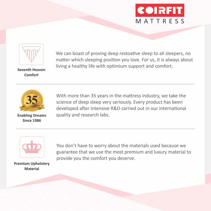 Coirfit Magic Orthopedic Dual Comfort 4.5 Inch Single Coir Mattress with Firm Support for Back Pain Relief, for Hot Sleepers, with 1 Year Warranty (LxB : 72x42)