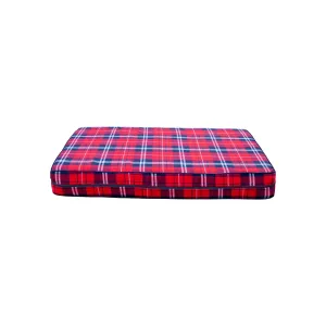 Cozy Dog Bed in Red Plaid by Coco Jojo