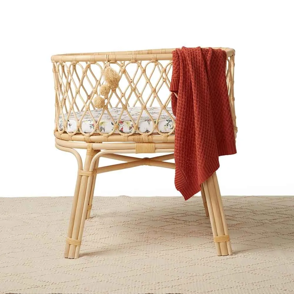 Festive Berry Organic Bassinet Sheet