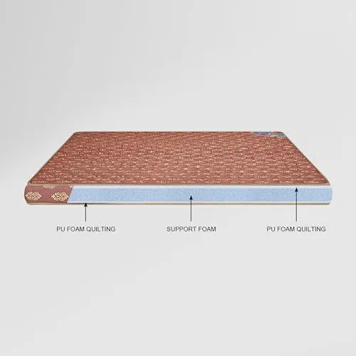 GODREJ INTERIO Mattress Vurv Queen Bed Foam Mattress (72 x 60 x 5), 1-Year Warranty, PU Foam