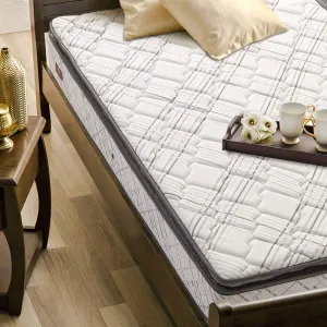 Home Centre Restomax Elite 6" 1" Pocket Spring Memory Foam Mattress with Pillow Top 150 X195 cm, Grey, Queen (MATTRESS-42)