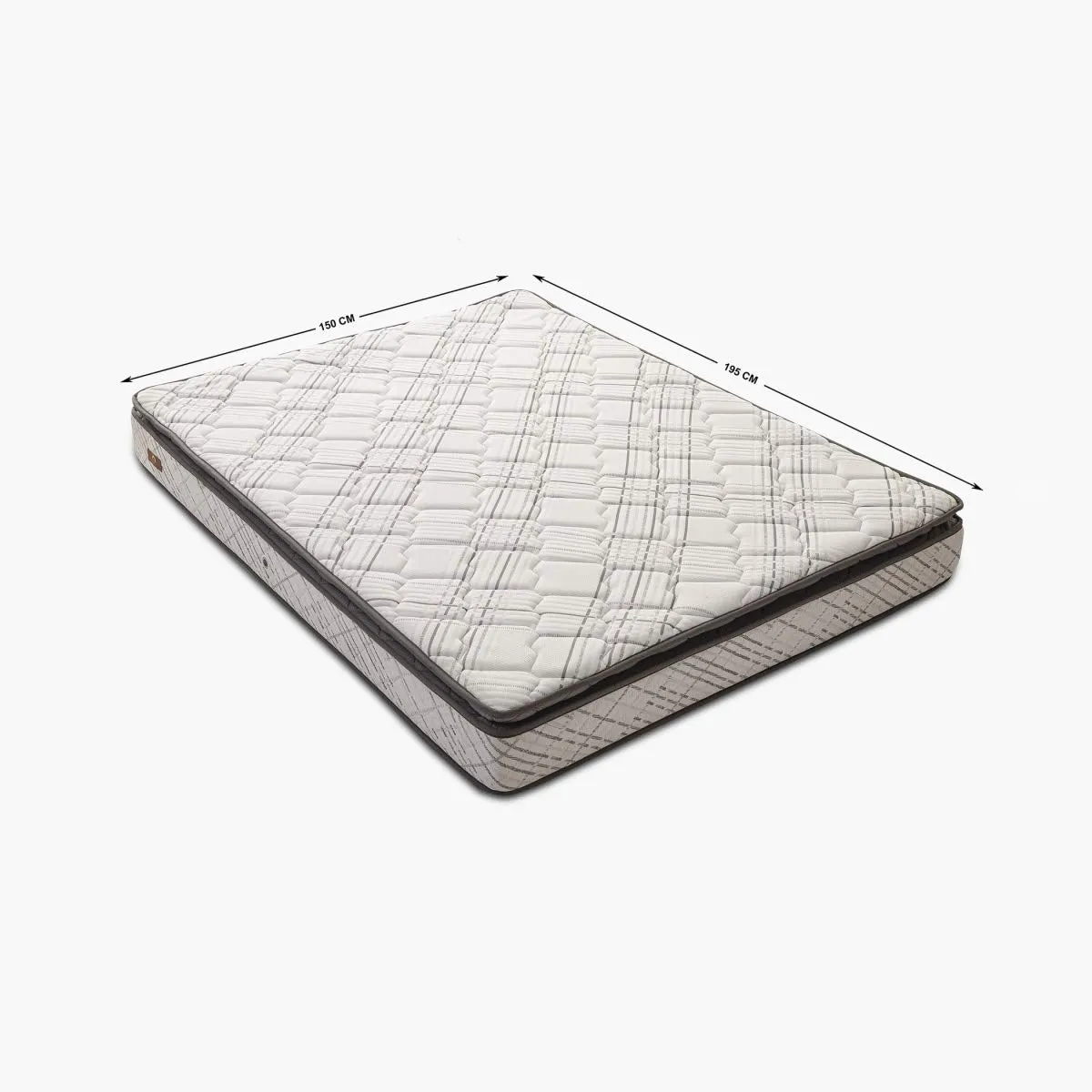 Home Centre Restomax Elite 6" 1" Pocket Spring Memory Foam Mattress with Pillow Top 150 X195 cm, Grey, Queen (MATTRESS-42)