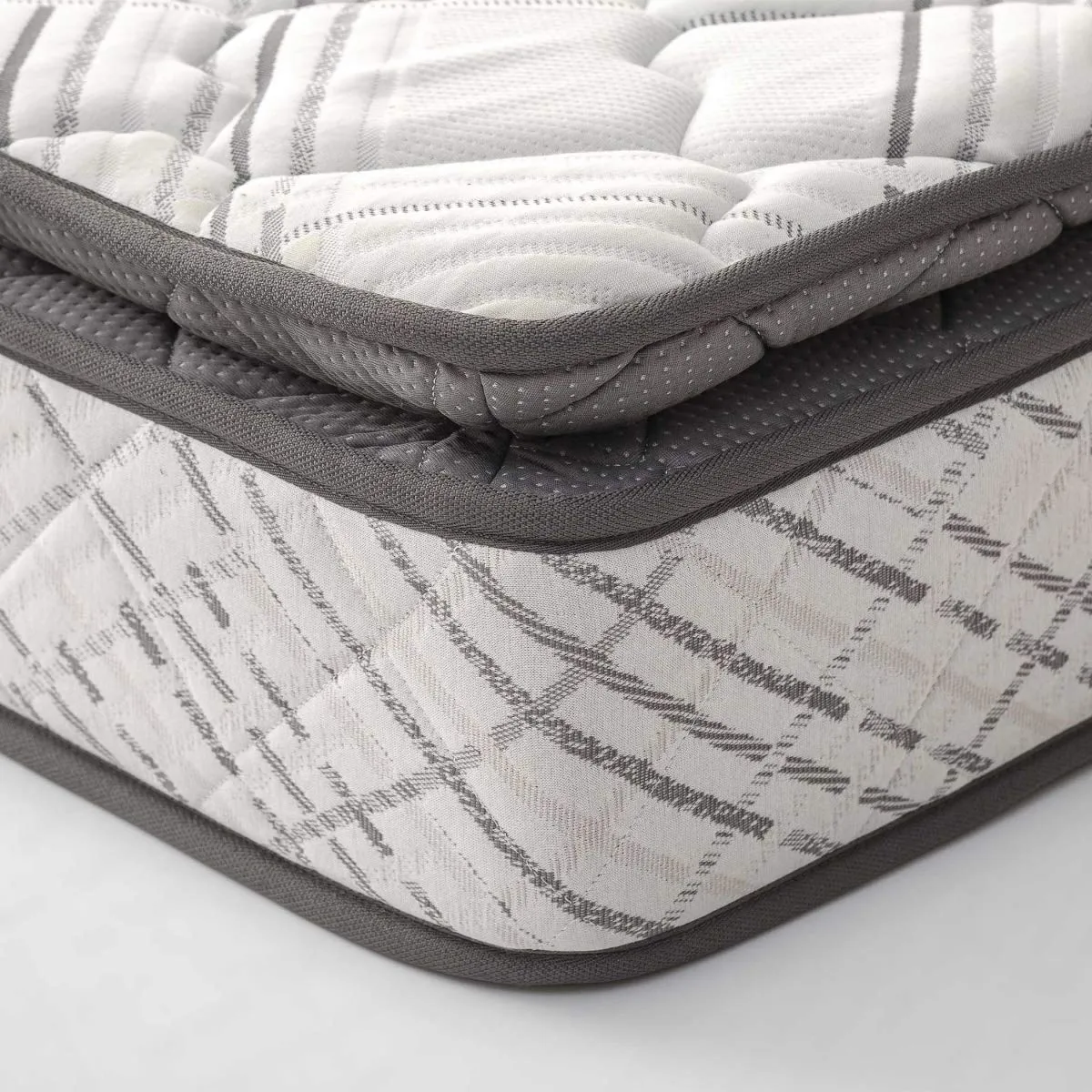 Home Centre Restomax Elite 6" 1" Pocket Spring Memory Foam Mattress with Pillow Top 150 X195 cm, Grey, Queen (MATTRESS-42)