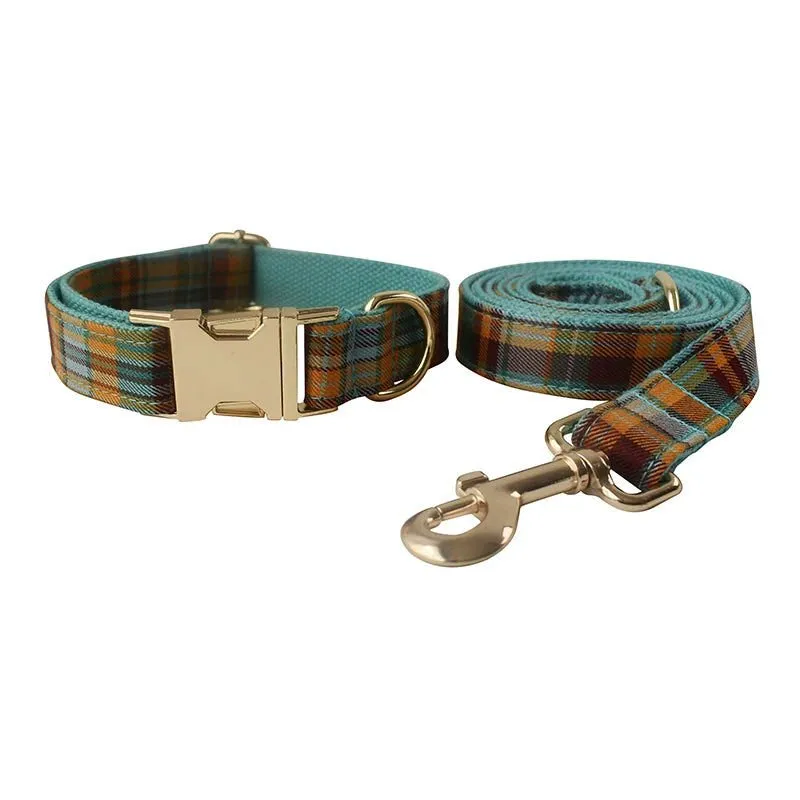 LovelyRLovely Grid Pet Leash & Collar Set
