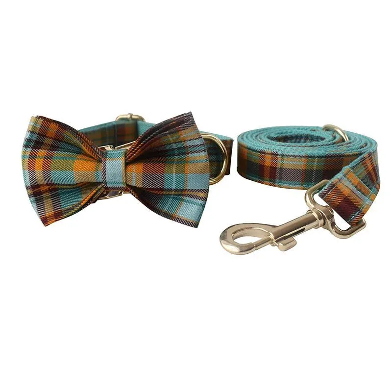 LovelyRLovely Grid Pet Leash & Collar Set