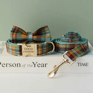 LovelyRLovely Grid Pet Leash & Collar Set