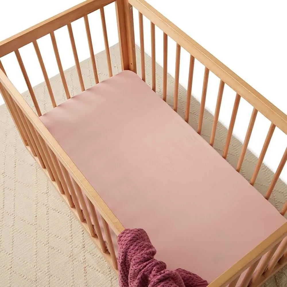 Lullaby Pink Organic Fitted Cot Sheet