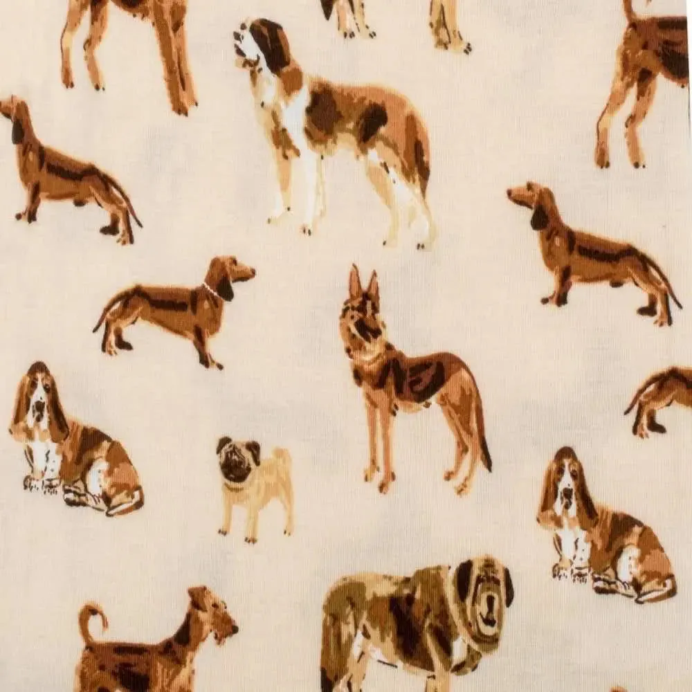 Milkbarn Dog Print Organic Cotton Muslin Crib Sheet