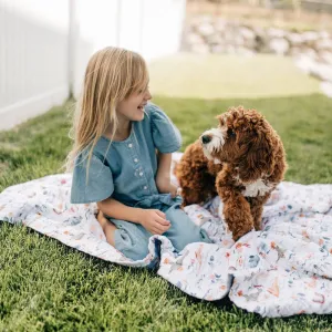 Narwhal   Hello Sunshine Classic Muslin Super Snuggle Blanket