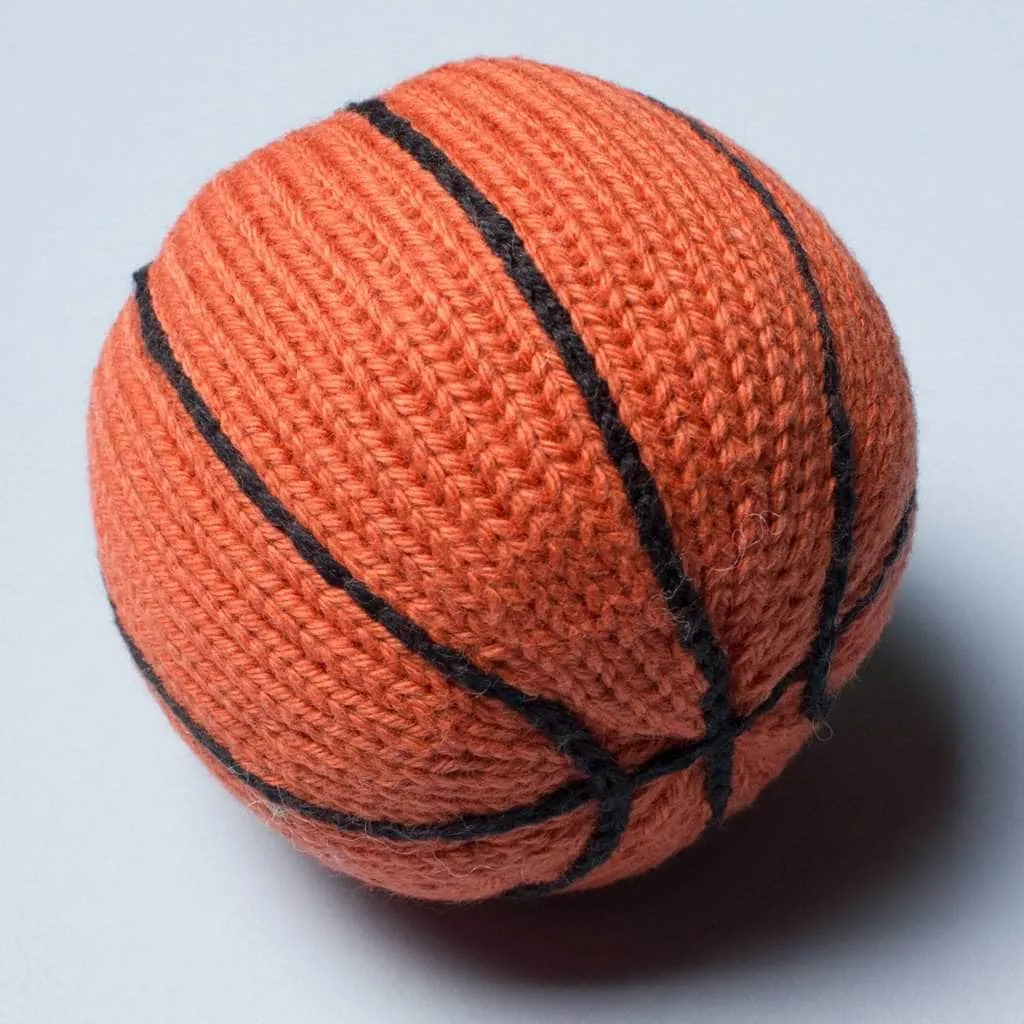 Organic Baby Toys - Newborn Rattles | Basketball
