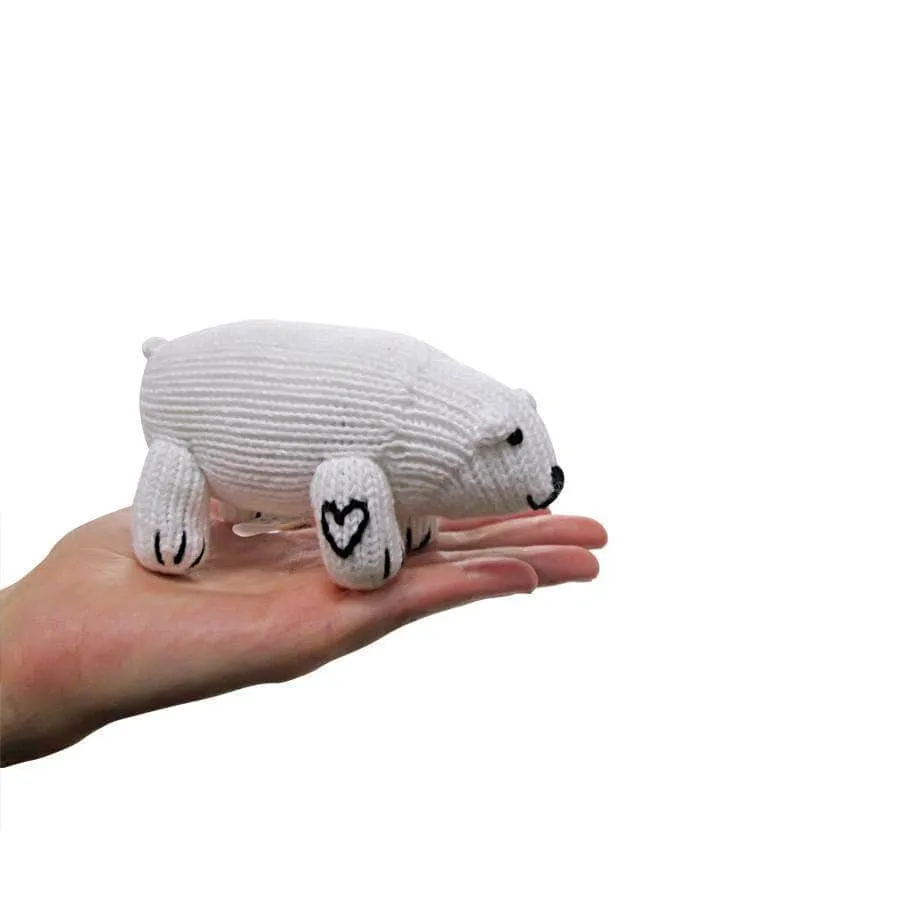 Organic Baby Toys - Newborn Rattles | Polar Bear