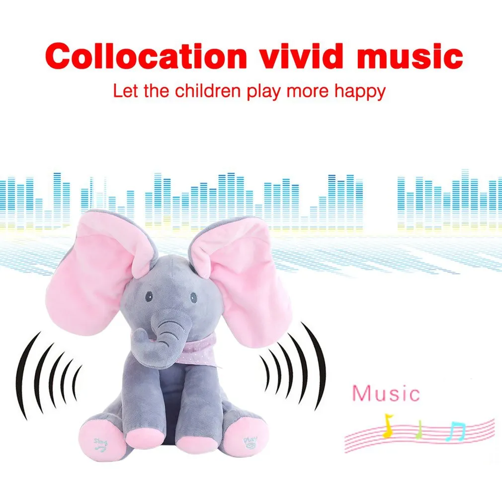 Peek-A-Boo Sing & Play Flappy Stuff Elephant