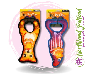 Pet One Interactive Squeaky Tug Ring - Assorted