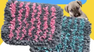 Pets Puzzle Toys Snuffle Mat - Pink and Light Blue