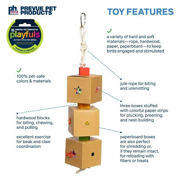 Prevue Pet Products 3-Box Stuff & Hide Bird Toy