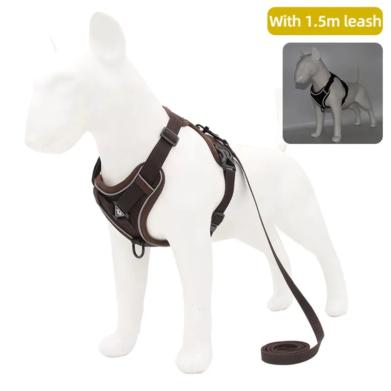 Reflective Pet Dog Harness and Leash Set for Small Dogs Chihuahua Yorkshire Fashion Breathable French Bulldog Puppy Harnesses