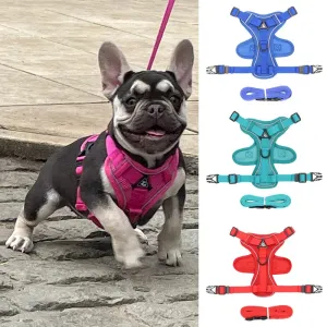 Reflective Pet Dog Harness and Leash Set for Small Dogs Chihuahua Yorkshire Fashion Breathable French Bulldog Puppy Harnesses