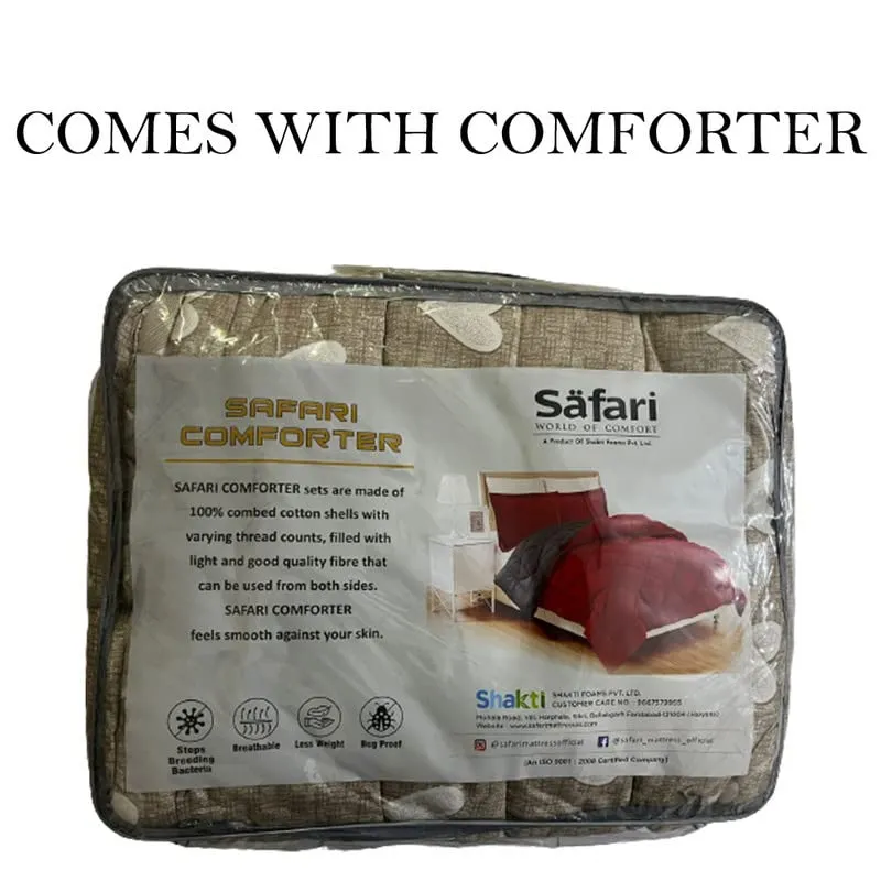 Safari | 5 Years Warranty | Bonded   PU Single Bed Mattress, Comfort 5 inch Thickness (78x30x5)