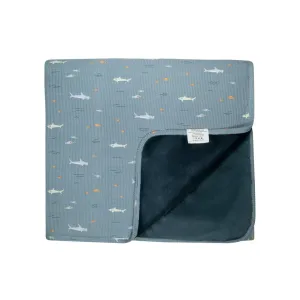 Sharks Small Ribbed Youth Blanket