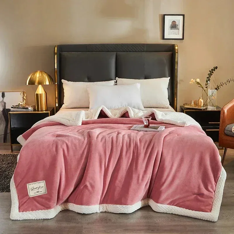 SINOTAO  -  Autumn Winter Keep Warm Blankets for Beds Super Soft Comfortable Fleece Blanket Anti-Pilling Flocked Warmth Weighted Blanket