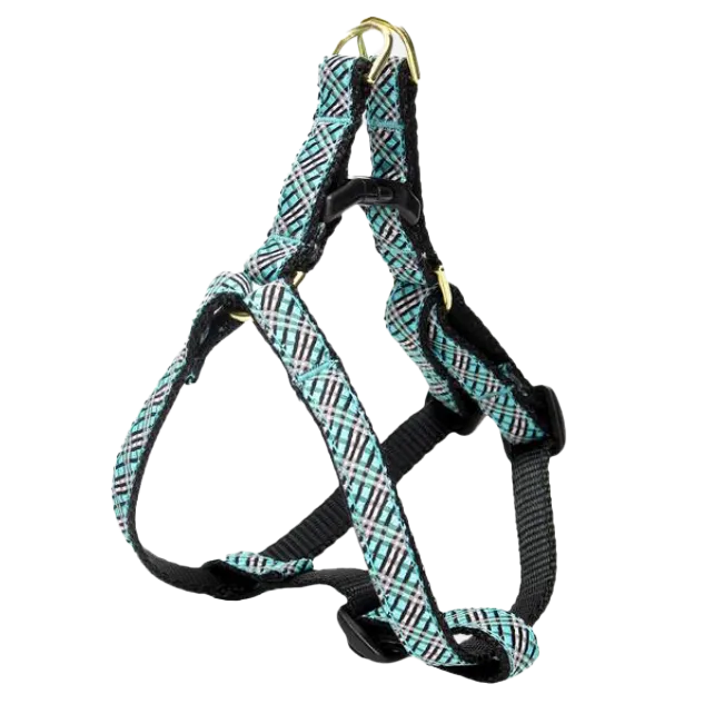 Teacup Harness | Aqua Plaid