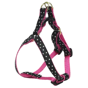 Teacup Harness | Black & White Dots