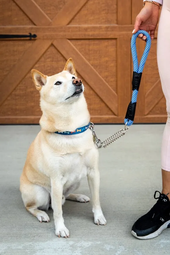 Tug Control Dog Leash - Reflective, Shock Absorber, Comfortable Grip, Sleek Design, Strong Weave Accent, for Small/Medium/Large Dogs/Cats/Pets