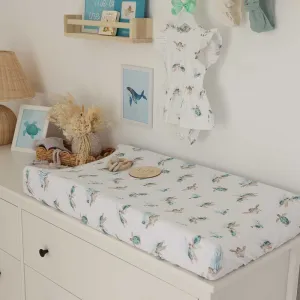 Turtle Organic Bassinet Sheet / Change Pad Cover