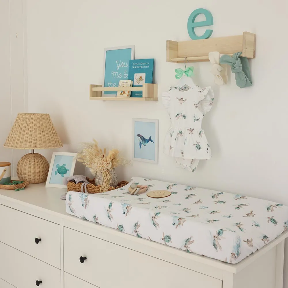 Turtle Organic Bassinet Sheet / Change Pad Cover